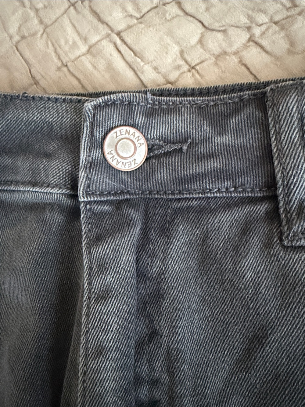 Zenana Outfitters Charcoal Denim A-Line Mini Skirt medium - Picture 5 of 14